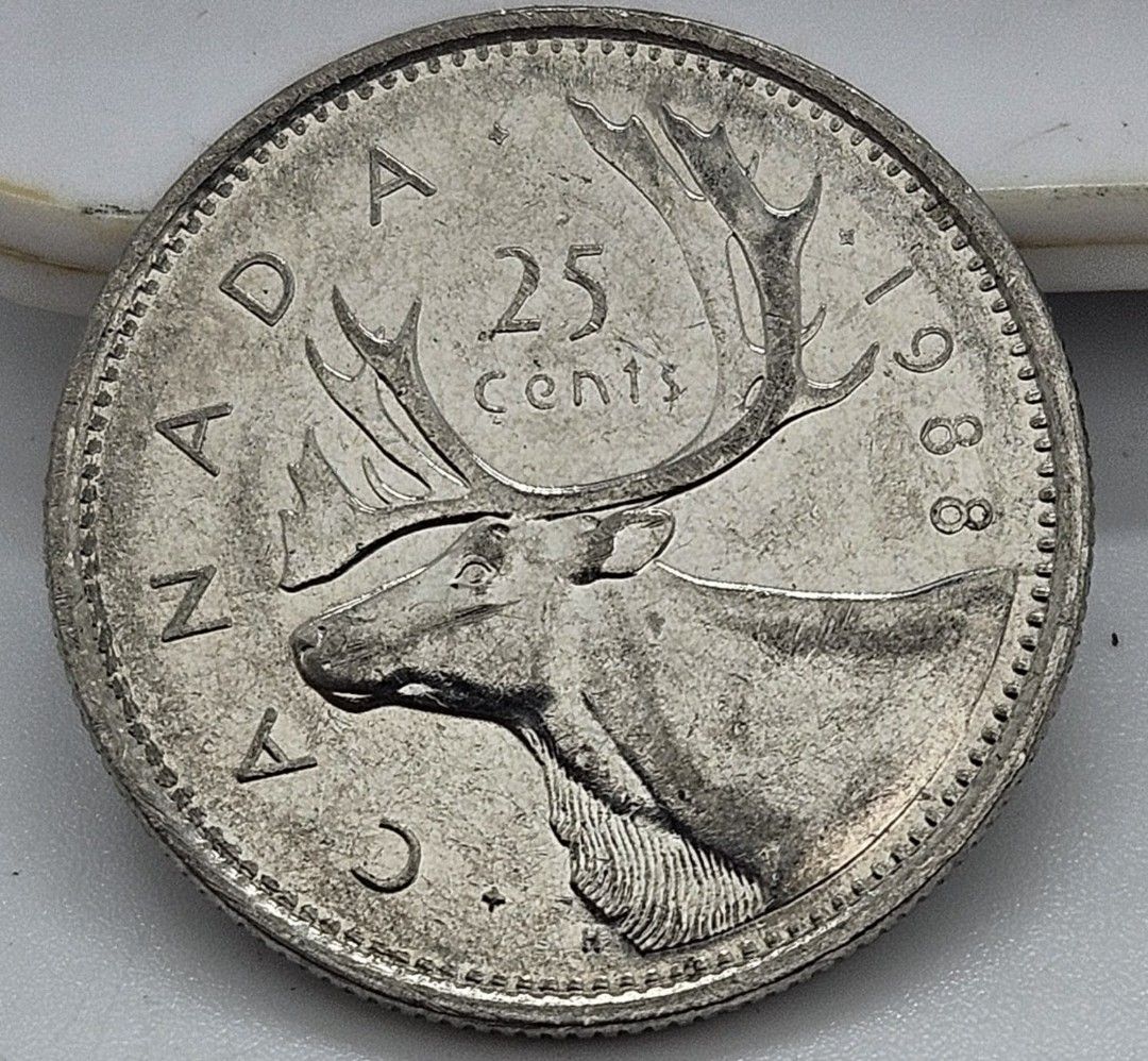 1988年加拿大25分, 興趣及遊戲, 收藏品及紀念品, 錢幣- Carousell