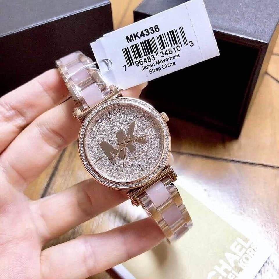 BIG SALE MK4336 MICHAEL KORS SOFIE CRYSTAL PAVE LOGO ROSEGOLD PINK LADIES WOMEN WATCH Women s Fashion Watches Accessories Watches on Carousell