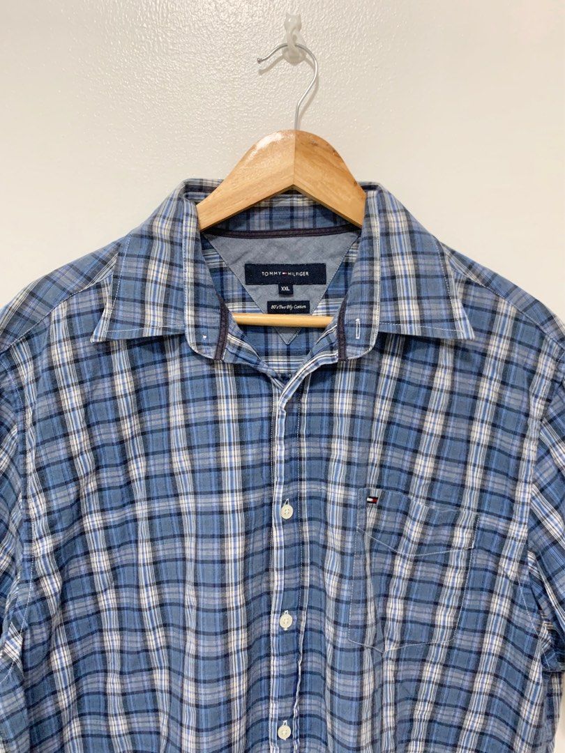 💯 Tommy Hilfiger Blue Plaid 2XL (Category: Formal Shirts) located in Pasuquin. Submitted by luxthingsdeclutter (Listing ID 1323230921, Image 3). Description: 💯 Authentic Tommy Hilfiger Blue Plaid Polo Top for Men. XXL on tag. Dimes: 23x31/34 inches. Personal preloved of my brother. Helping tags: formal shirts for men mid luxury for sale .