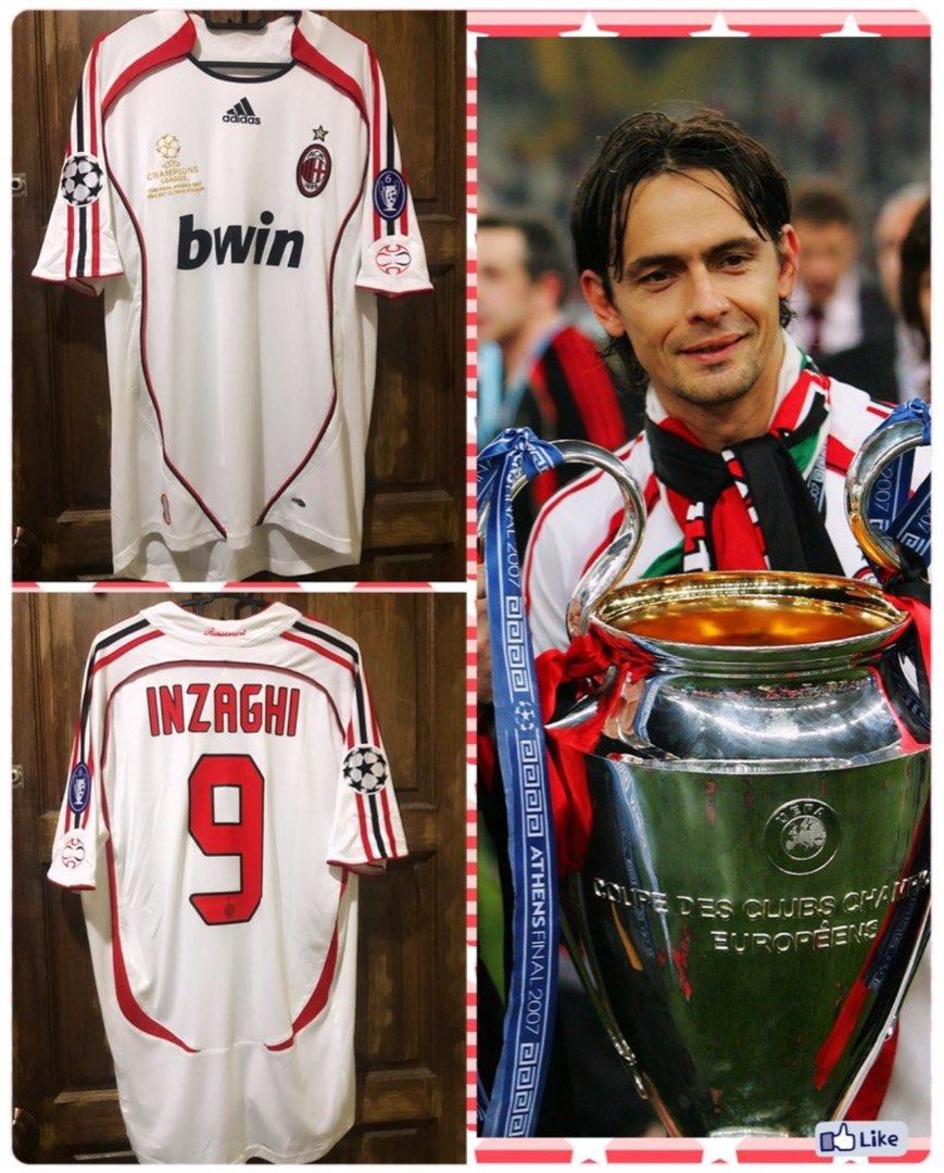 06-07 ACミラン INZAGHI 背番号9 チャンピオンズリーグシャツ 06-07 ACミラン INZAGHI 背番号9 チャンピオンズリーグシャツ AC MILAN