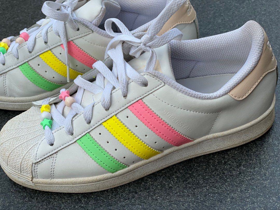 adidas gazelle silver green womens Adidas SUPERSTAR sneakers US 7 1/2 Women's 24.5cm unclear white type V   vintage-clothing-store-jam