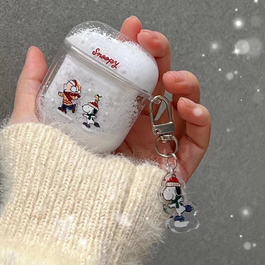 Airpods Pro 2 Snoopy Peanuts Snow Case (Category: Earphones) located in Manila. Submitted by shop.soph (Listing ID 1323223493, Image 2). Description: used for only 3 days good quality and fits well rfs: hard to charge via magsafe (my main mode of charging) super hard to let go.