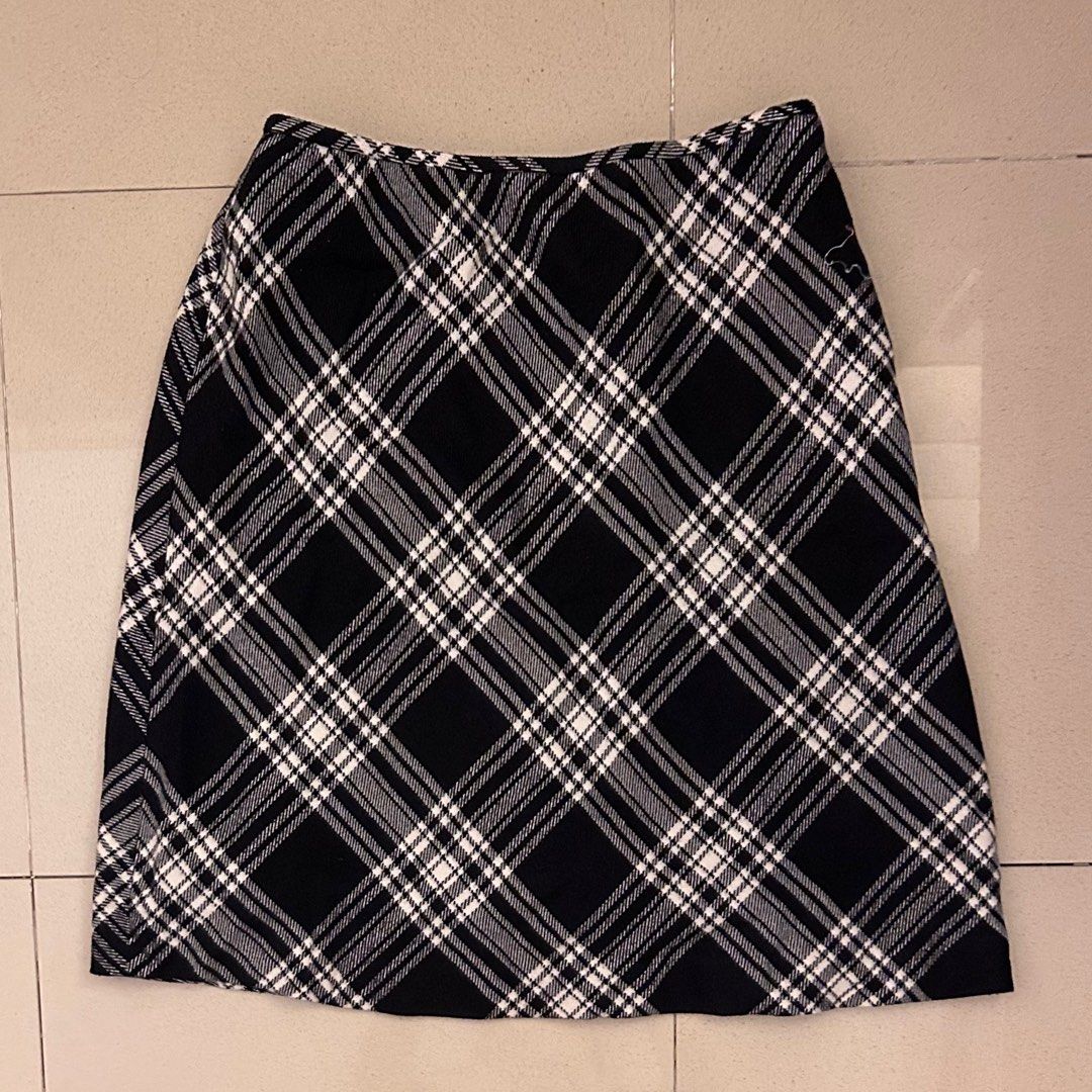 Plaid midi skirt loft sale
