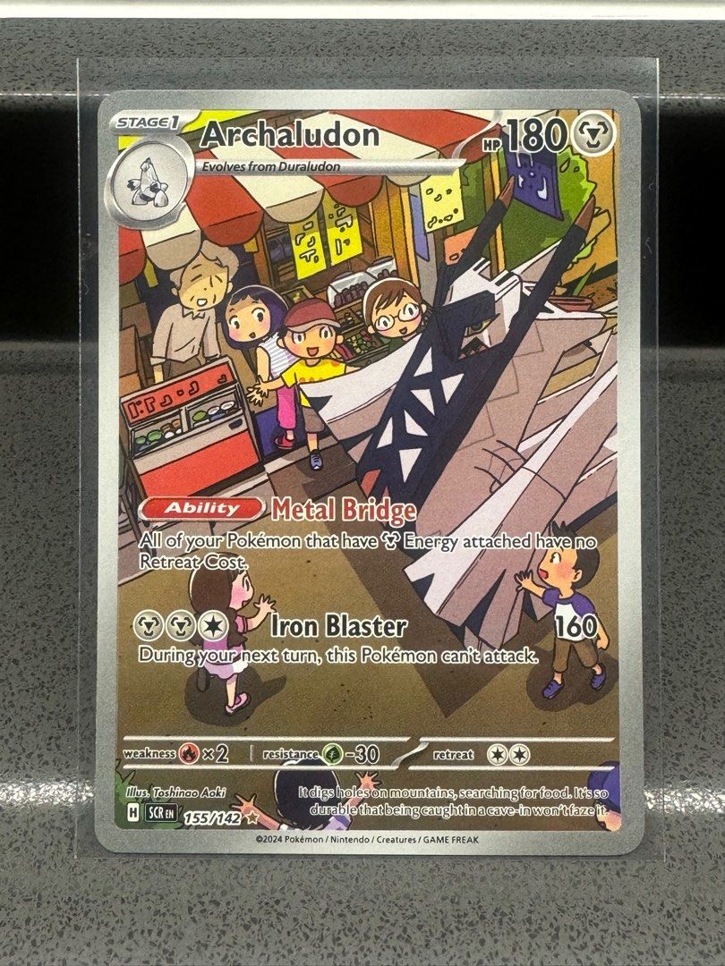 155 142 pokemon card Archaludon 155-142 SIR SAR Stellar Crown Extended Art Display Case this Pokmon cant attack. Archaludon 155/142 Stellar Crown Pokemon,