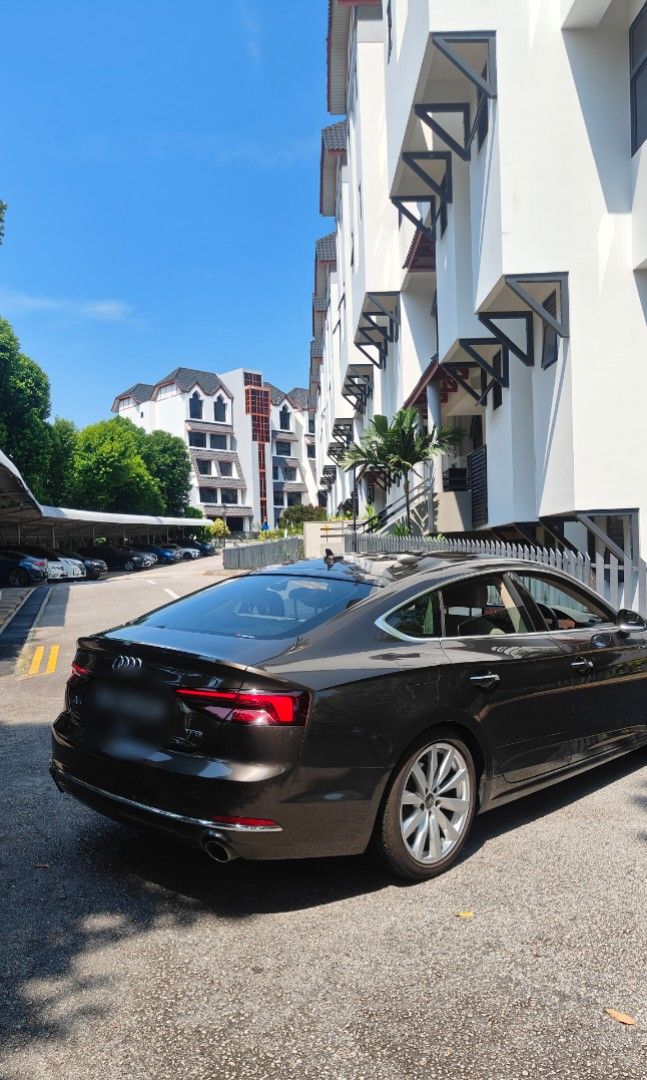 Audi A5 Sportback 2.0 TFSI S tronic Design (A) (Category: Used Cars) located in Singapore. Submitted by chelseathebest (Listing ID 1323182615, Image 1). Description: Selling this amazing Audi to get an Electric car! Dealers kindly do not reach out! COE ends May 2028.