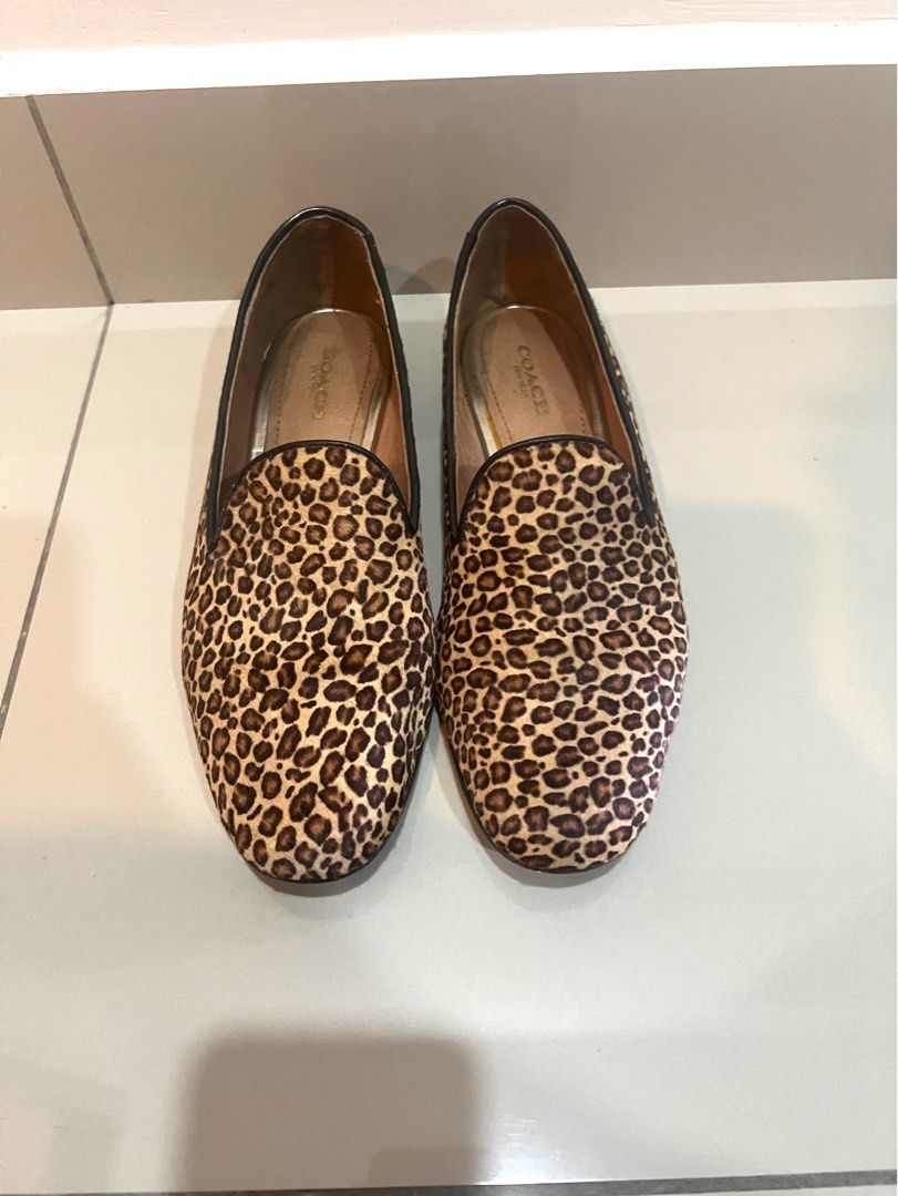 Coach leopard loafers new arrivals