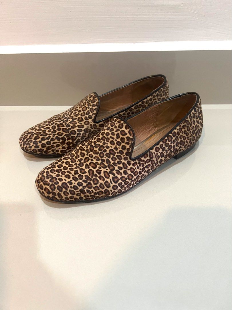 Coach leopard loafers discount