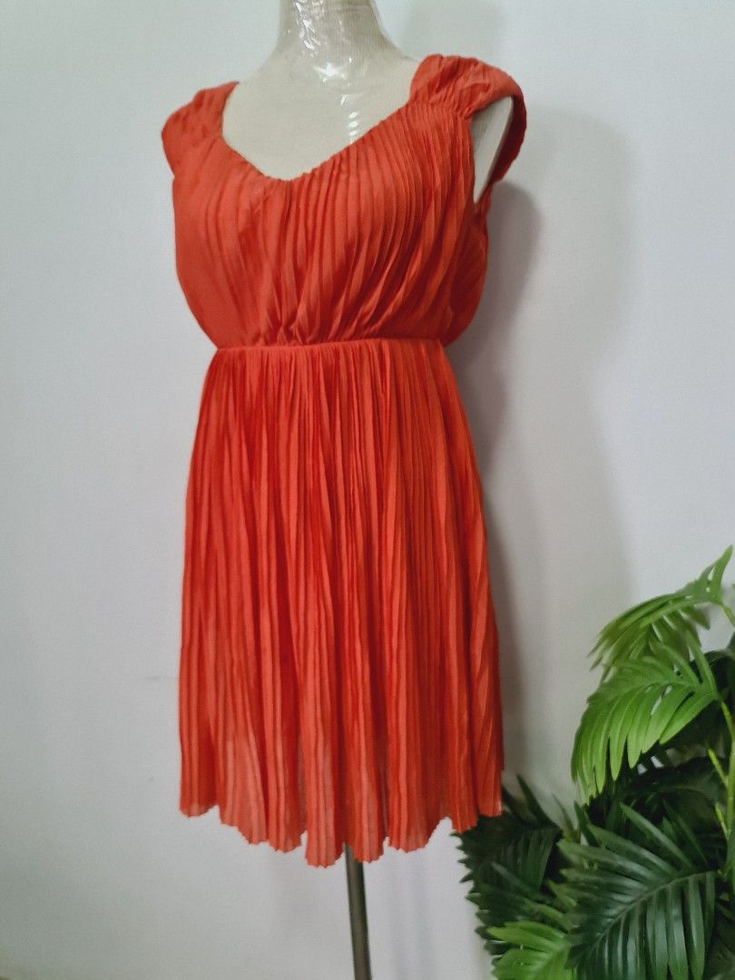 open lace back dress MC July Dress in Orange