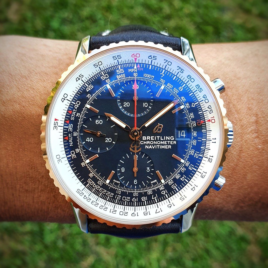 Breitling navitimer gold bezel store