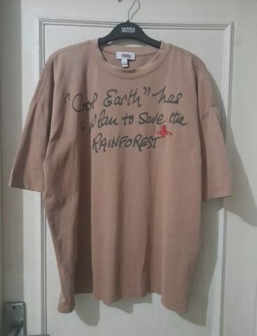 Burberry x Vivienne Westwood Slogan Print Cotton Oversized T Shirt