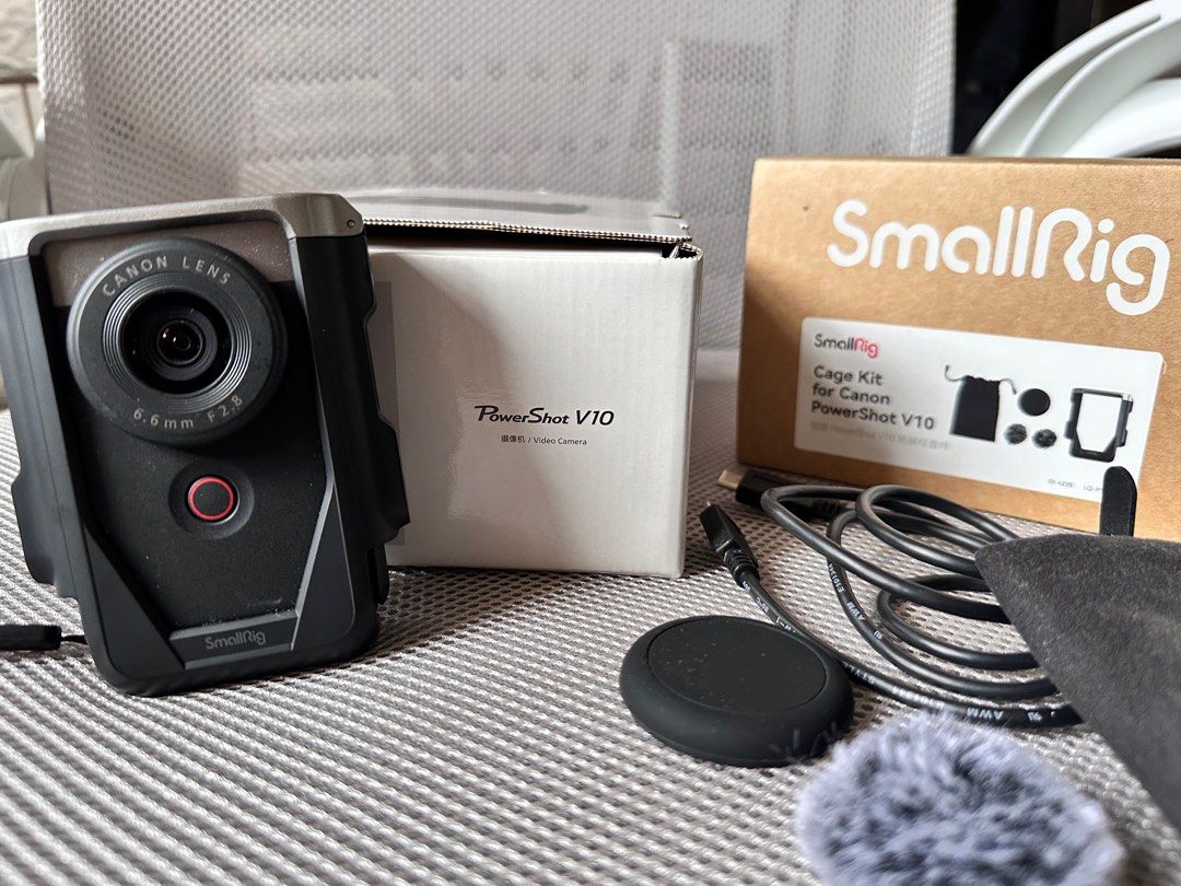 CANON powershot V10 (Category: Video Cameras) located in Cainta. Submitted by kahoywoodcrafts (Listing ID 1323098558, Image 2). Description: Hi! Selling my CANON Powershot V10 bought this last June and used only on my trip to nyc! 📸 RFS: wont be able to use it anymore. Bought for 25k (with receipt) Selling for: 21K NO ISSUES‼️ Inclusions: Unit Box Type C cord ✅FREE Cage kit worth ₱2k (pouch, 1 dead cat, case, lens cover) ✅FREE i installed screen