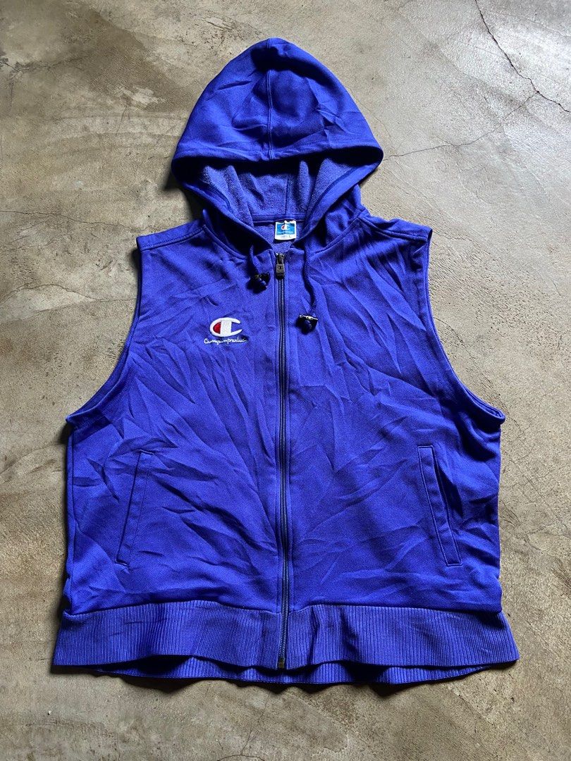 Champion vest hoodie Men s Fashion Tops Sets Vests on Carousell