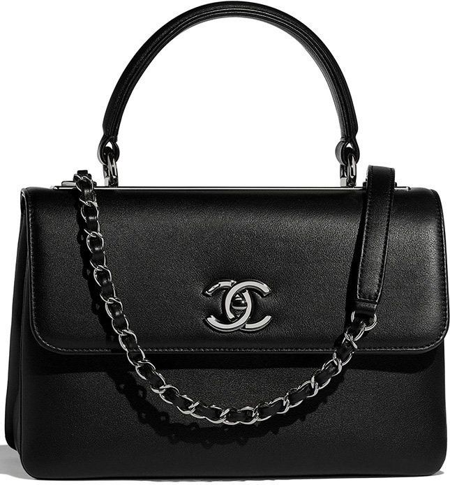 Chanel Trendy CC Small in Black Calfskin with Dark Silver Hardware Luxury Bags Wallets on Carousell