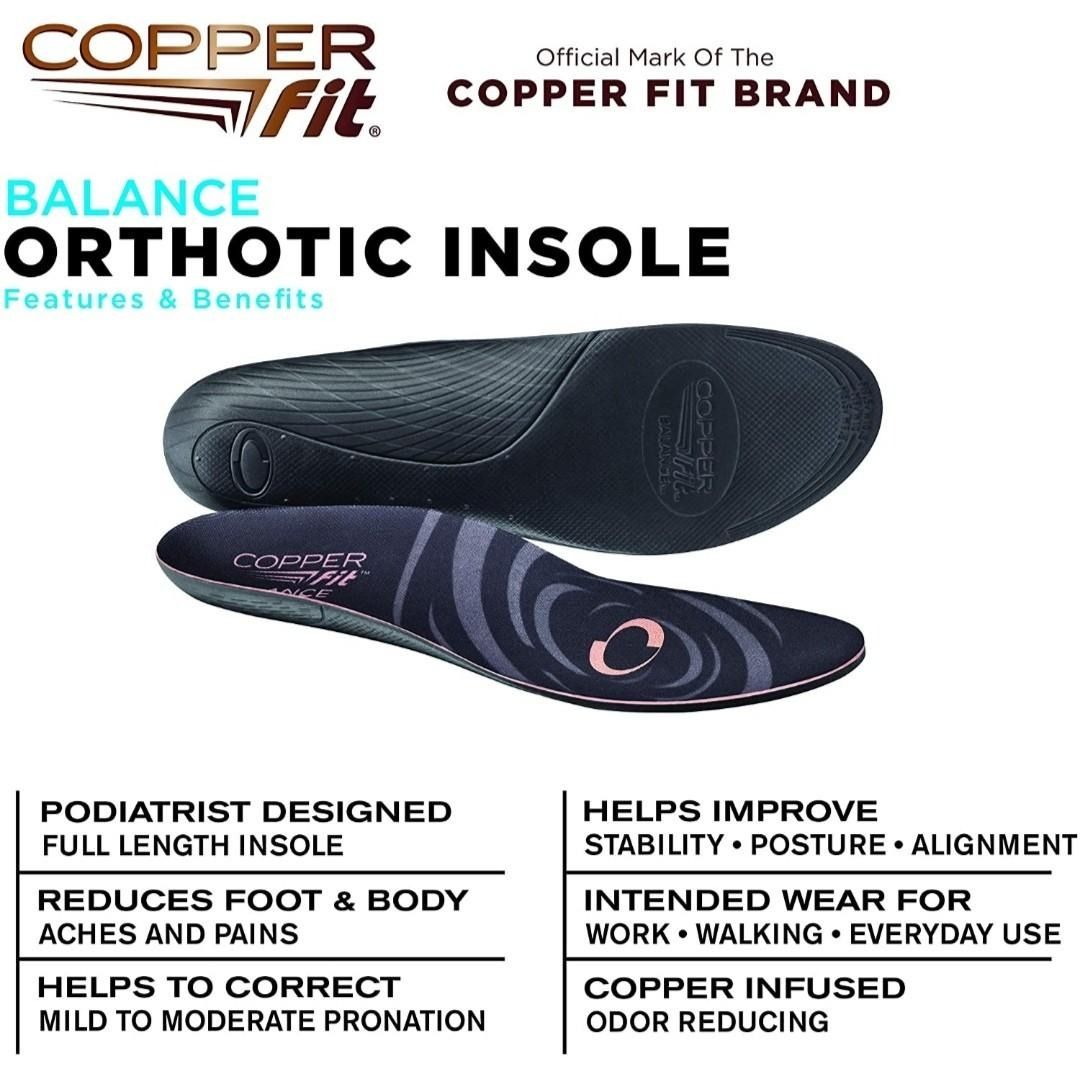Copper Fit Balance Copper Infused Orthotic Insole Men s Fashion Footwear Shoe inserts accessories on Carousell