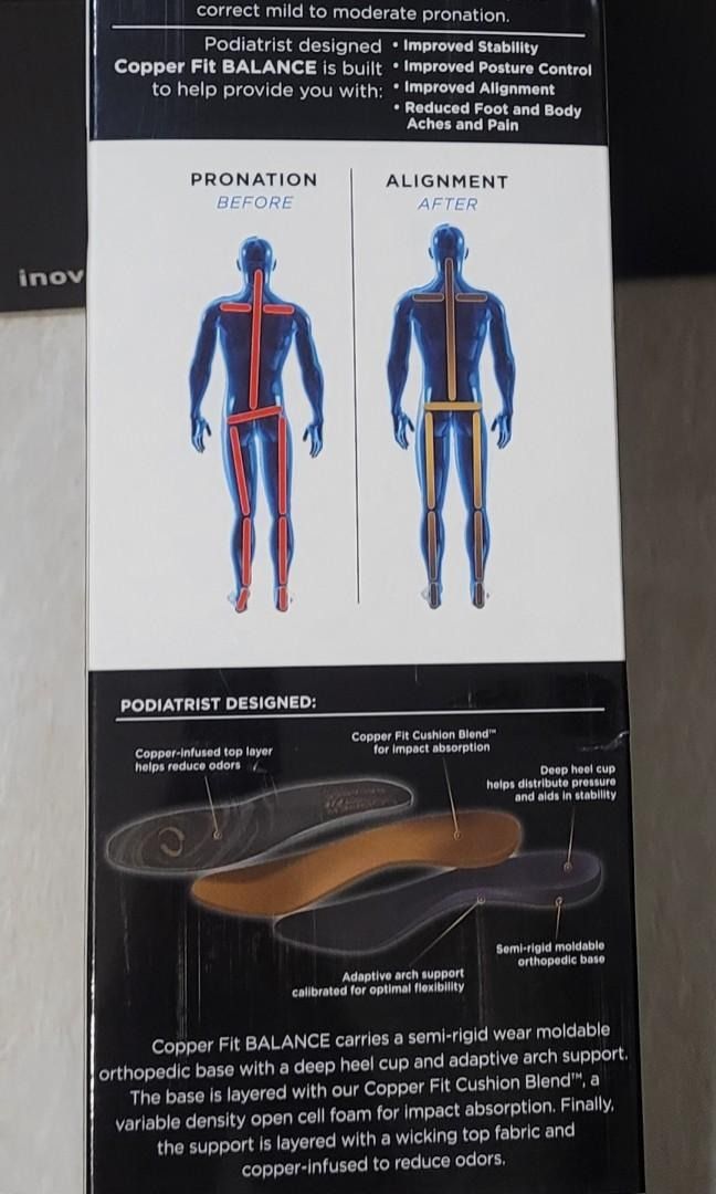 Copper Fit Balance Copper Infused Orthotic Insole