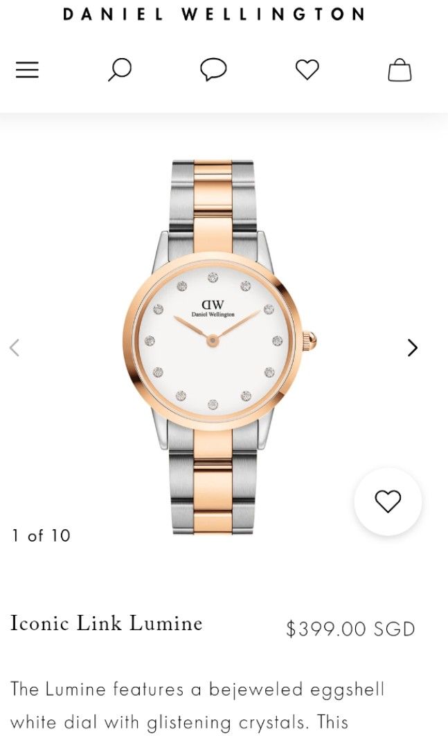 Daniel Wellington Iconic Link Lumine Women s Fashion Watches Accessories Watches on Carousell