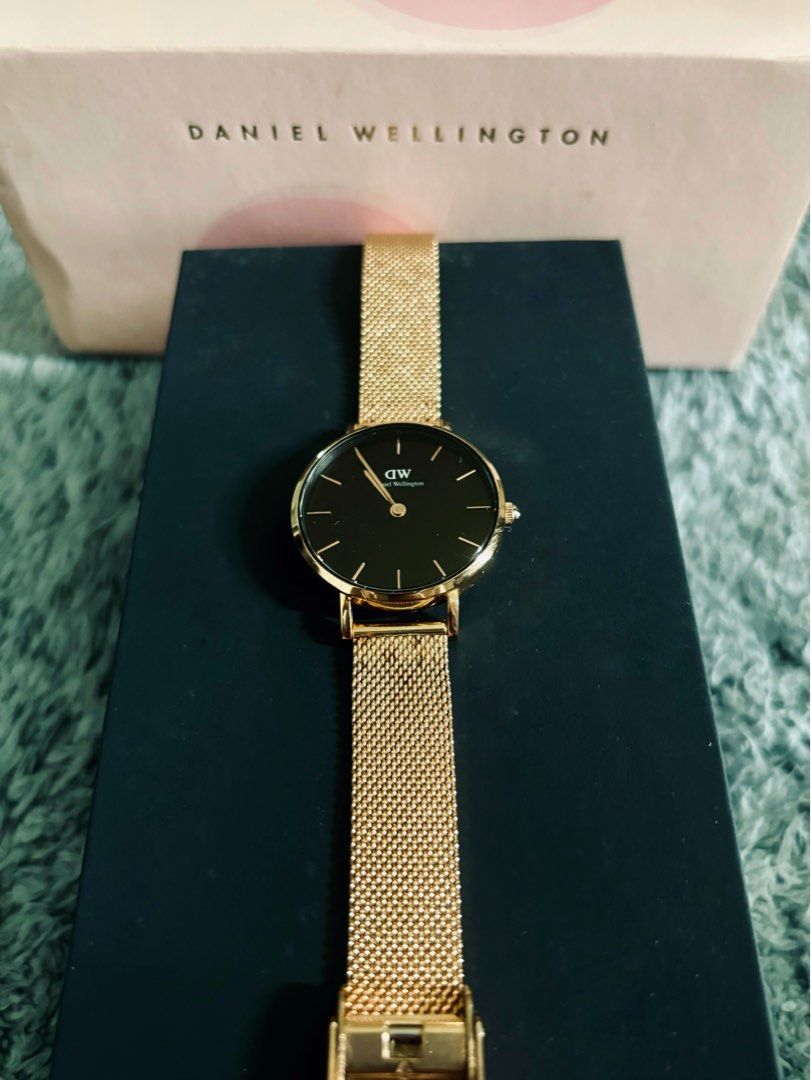Daniel Wellington Petite Melrose 28mm Rose Gold Black