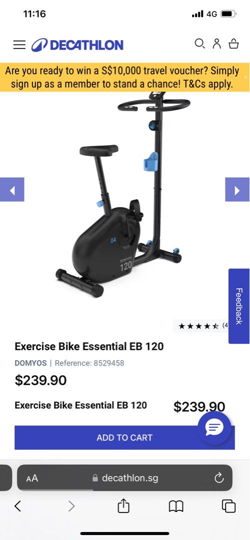 Decathlon stationary bike stand online