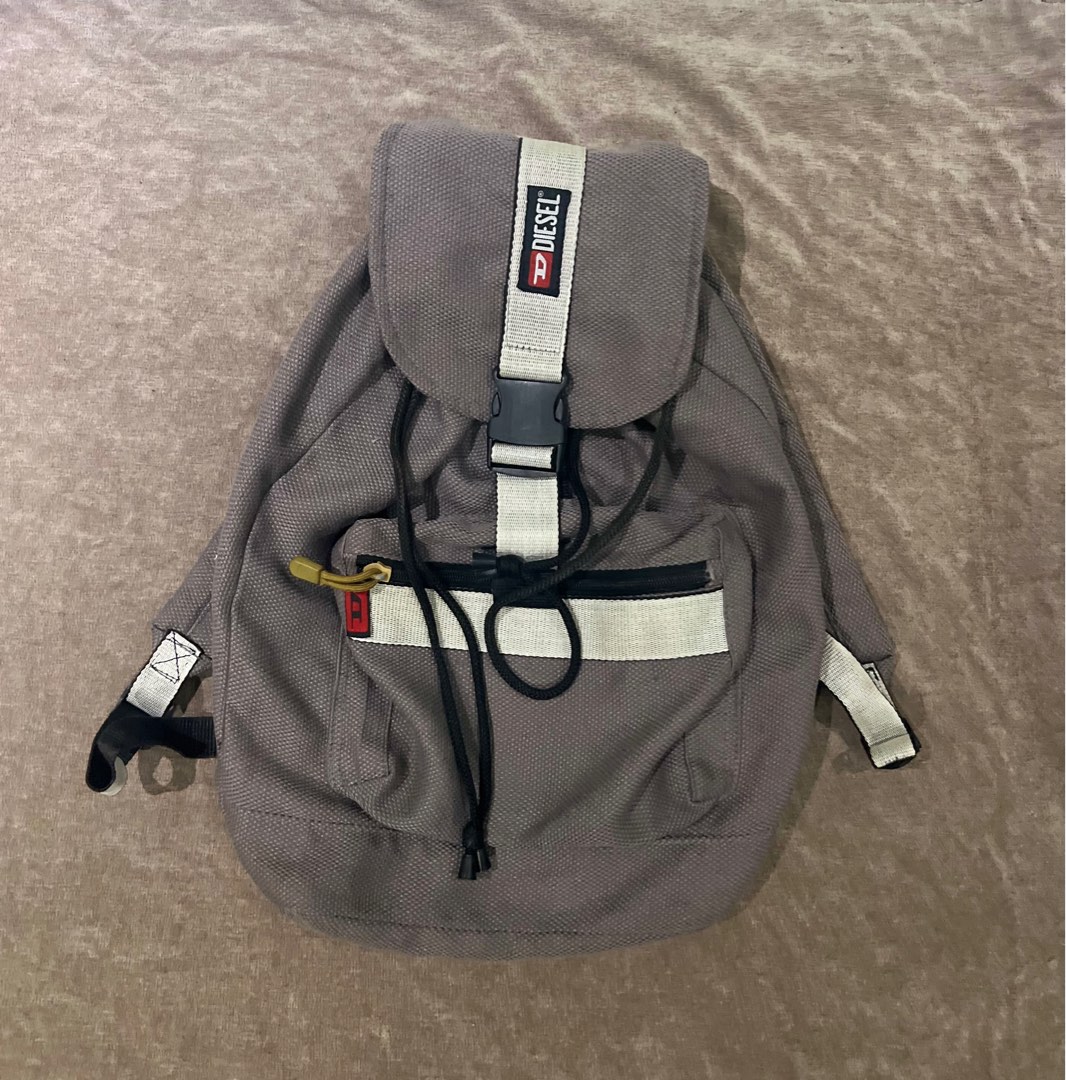 Diesel Drawstring Canvas Backpack Men s Fashion Bags Backpacks on Carousell