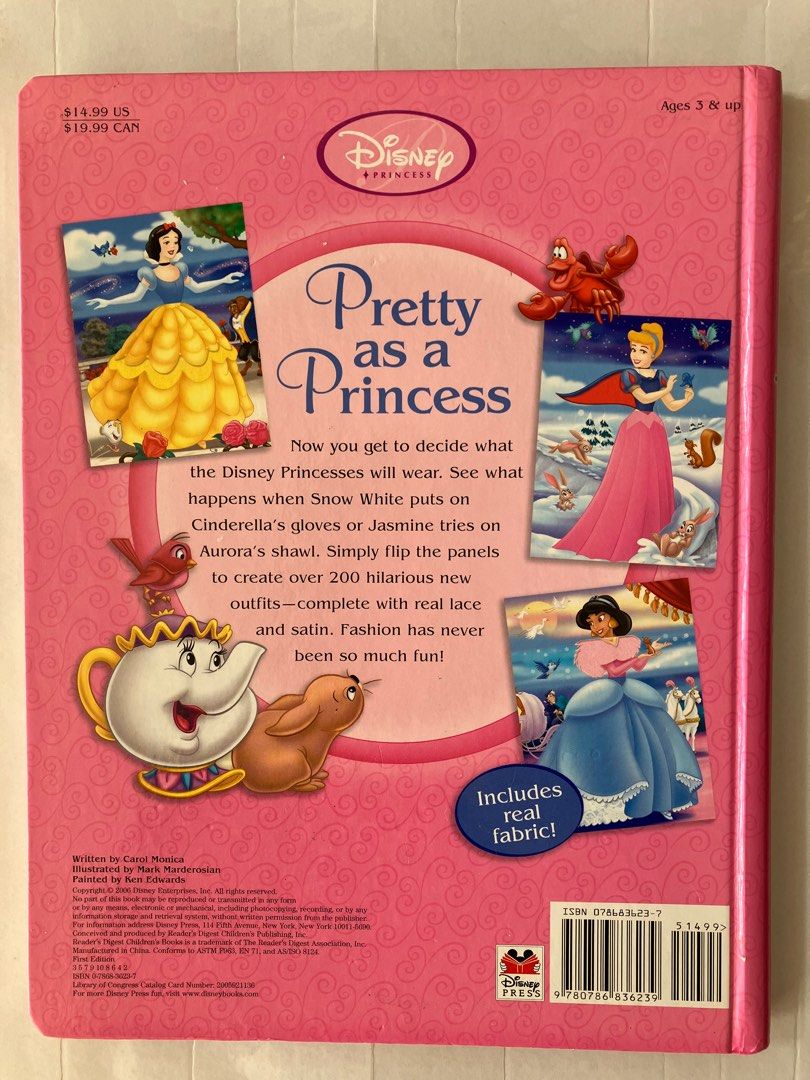 Disney Princess Mix and Match Story Book 迪士尼公主配對故事書, 興趣及遊戲, 書本 & 文具, 小說 ...