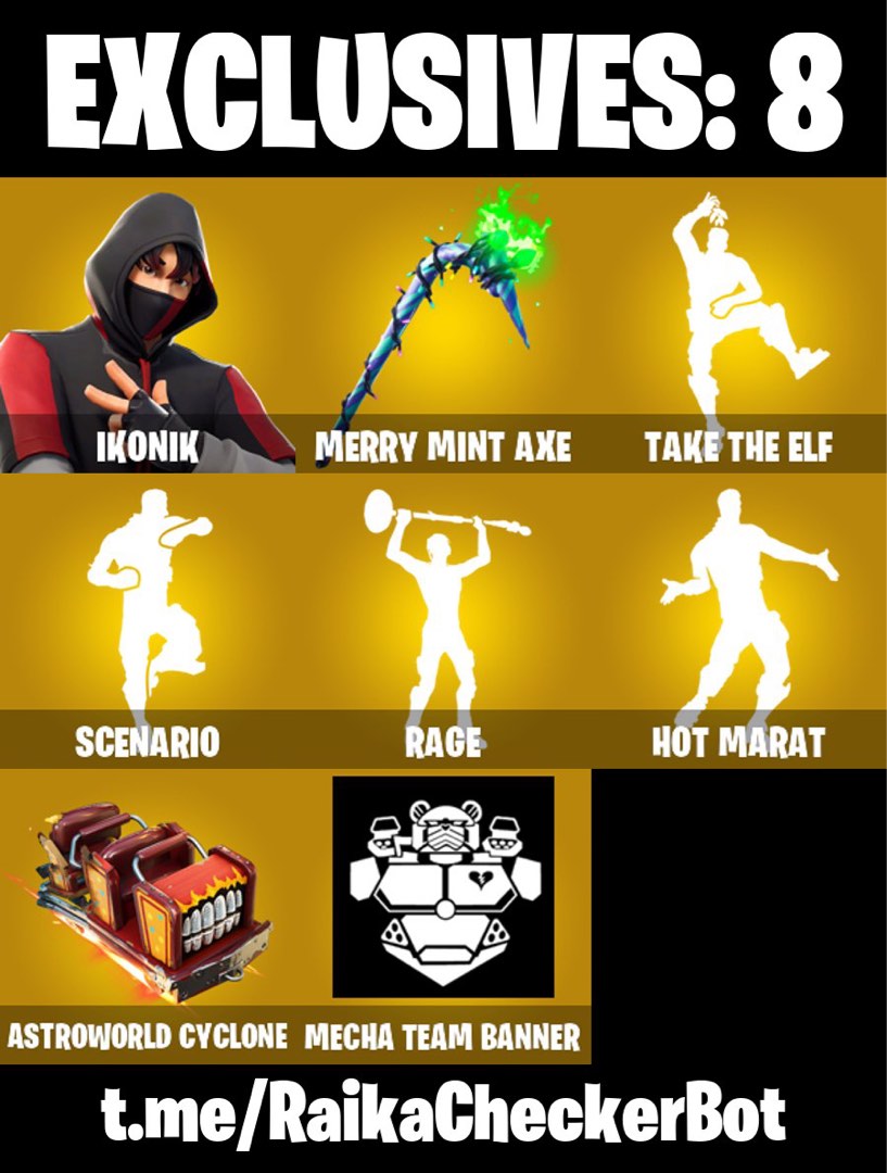 fortnite account og with ikonik skin and merry mint axe Video Gaming Video Games Others on Carousell