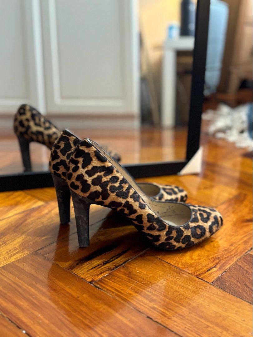 Franco Sarto Leopard Heels Pumps Women s Fashion Footwear Heels on Carousell