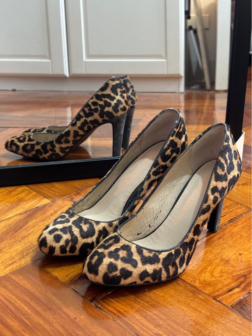 Franco Sarto Leopard Heels Pumps Women s Fashion Footwear Heels on Carousell