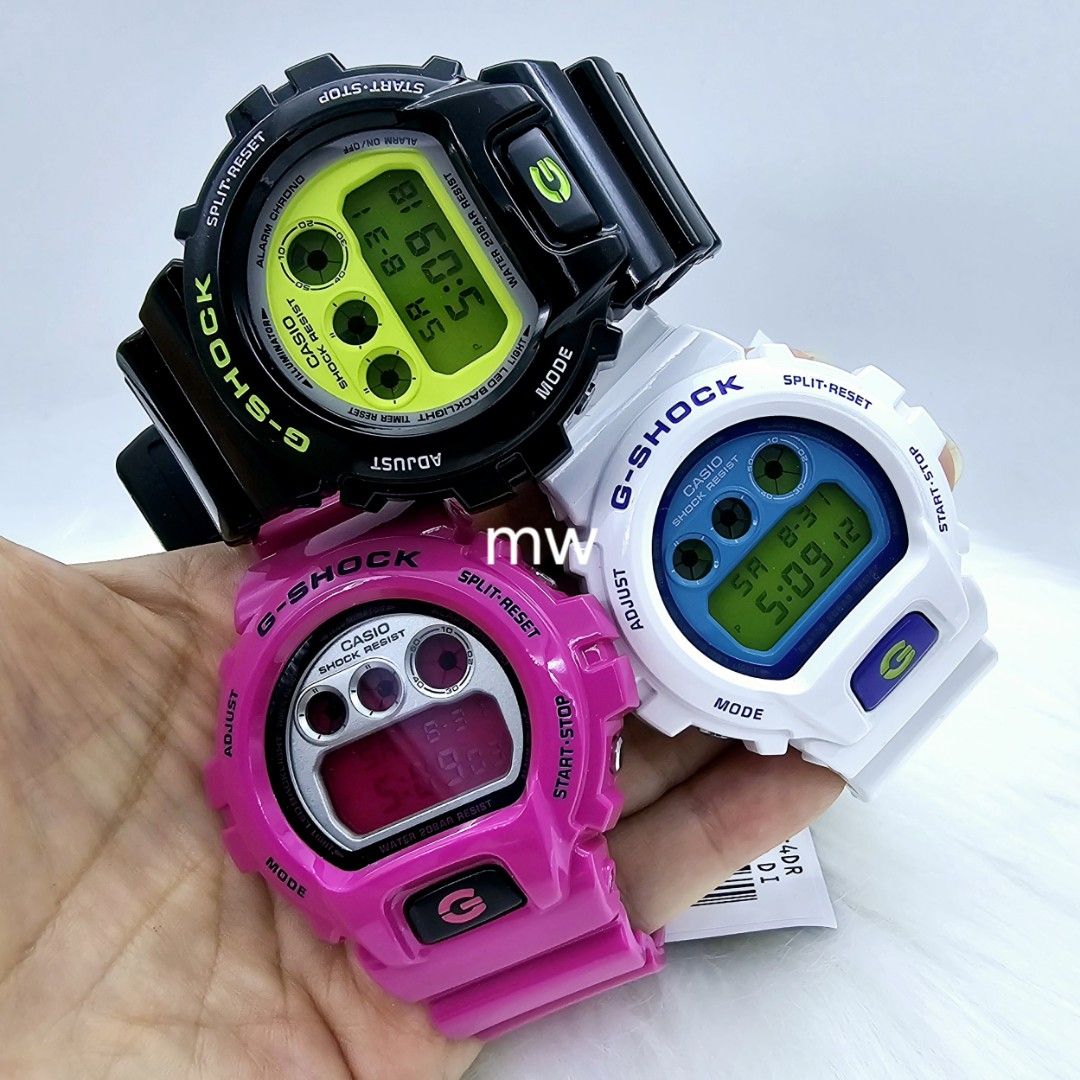 G Shock dw6900 dw 6900 dw 6900rcs pink white black mens unisex watch