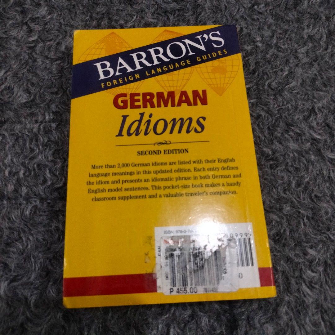German Idioms by Henry Strutz (Category: Storybooks) located in Manila. Submitted by keith_ul (Listing ID 1323271473, Image 2). Description: German Idioms by Henry Strutz - More than 2000 German idioms are listed with their English language meanings in this updated edition..