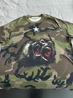 Givenchy camo monkey t shirt on sale