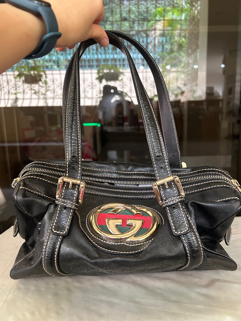 Gucci Britt Boston Bag Deluxe Medium Black Bag