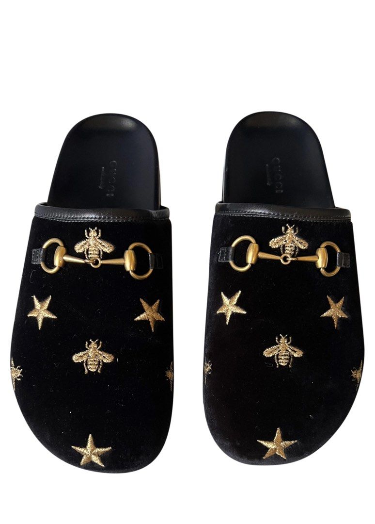 Gucci river velvet mules sales