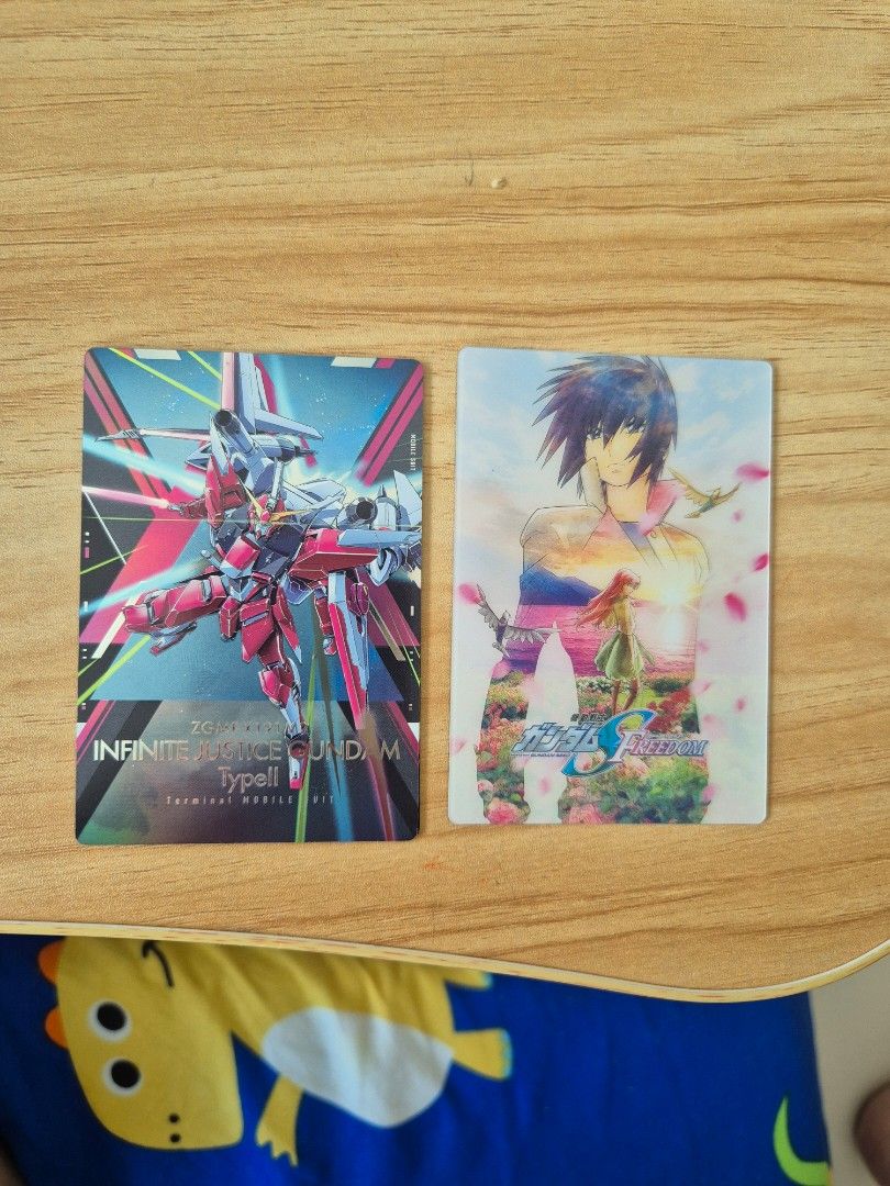 Gundam seed freedom wafer cards (Category: Raw Cards) located in Singapore. Submitted by crimzdawn (Listing ID 1323208244, Image 3). Description: gundam seed freedom wafer cards brand new Normal - $1 Rare - $2 SR Destiny Gundam - $8 SR Carl-Er- A - $8 SR Infinite Justice - $6 UR - Athrun Zala - Infinite Justice - $20.