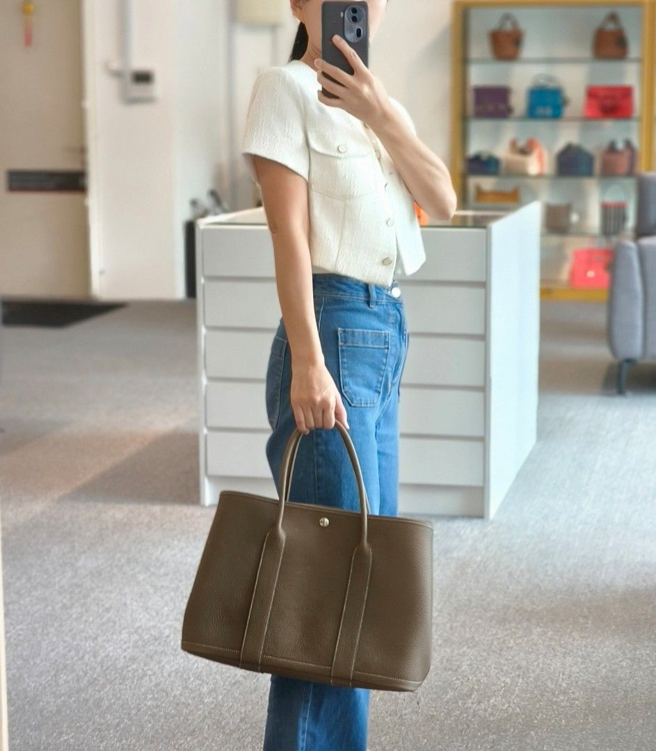 Hermes Garden Party 36 Etoupe Bag Luxury Bags Wallets on Carousell