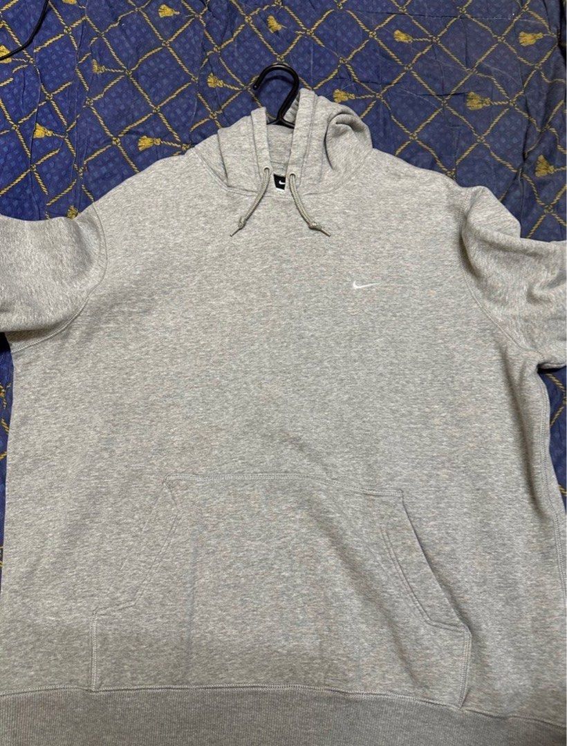 nike mini swoosh grey hoodie