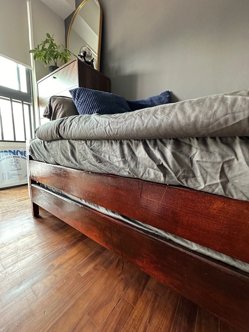 Ikea Utaker Stackable Bed (Category: Bed Frames & Mattresses) located in Singapore. Submitted by smallissa (Listing ID 1323111118, Image 3). Description: Set of 2x Ikea Utaker Stackable beds, including 2x Vannareid pocket sprung mattresses. Will include set of 2x grey mattress covers and bedsheets. Can be placed side by side to become a queen bed. Was intended for use in guest room but plans have changed - the beds are basically brand new. Please