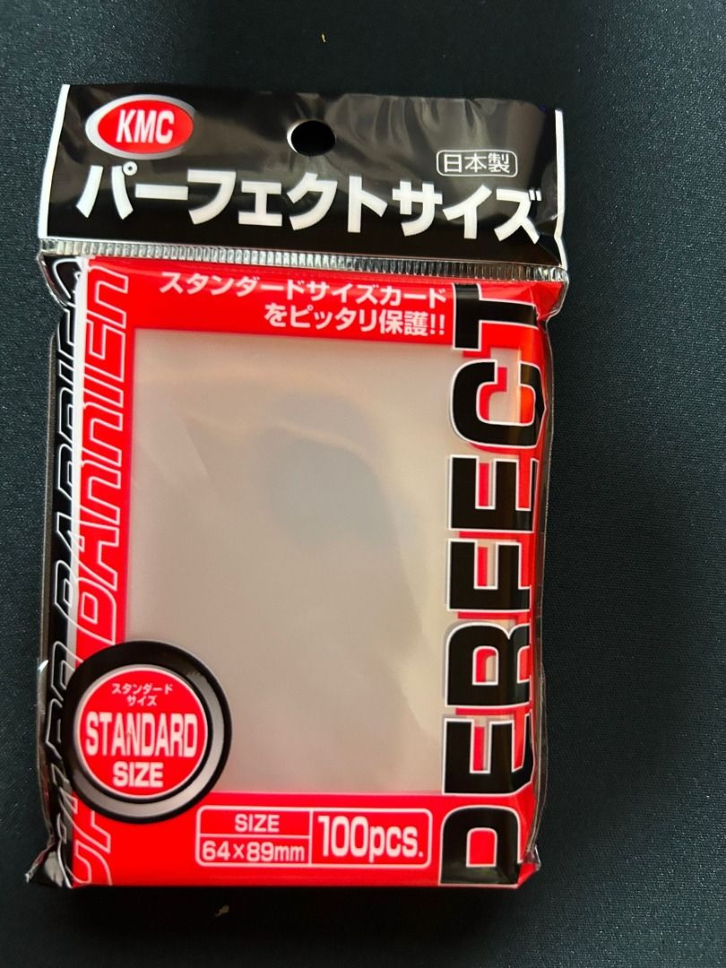 KMC Perfect Card Sleeves, 64mm x 89mm (100pcs) - For Standard size cards,  eg Pokemon, Magic the Gathering, One Piece, etc, Hobbies & Toys, Toys &  Games on Carousell