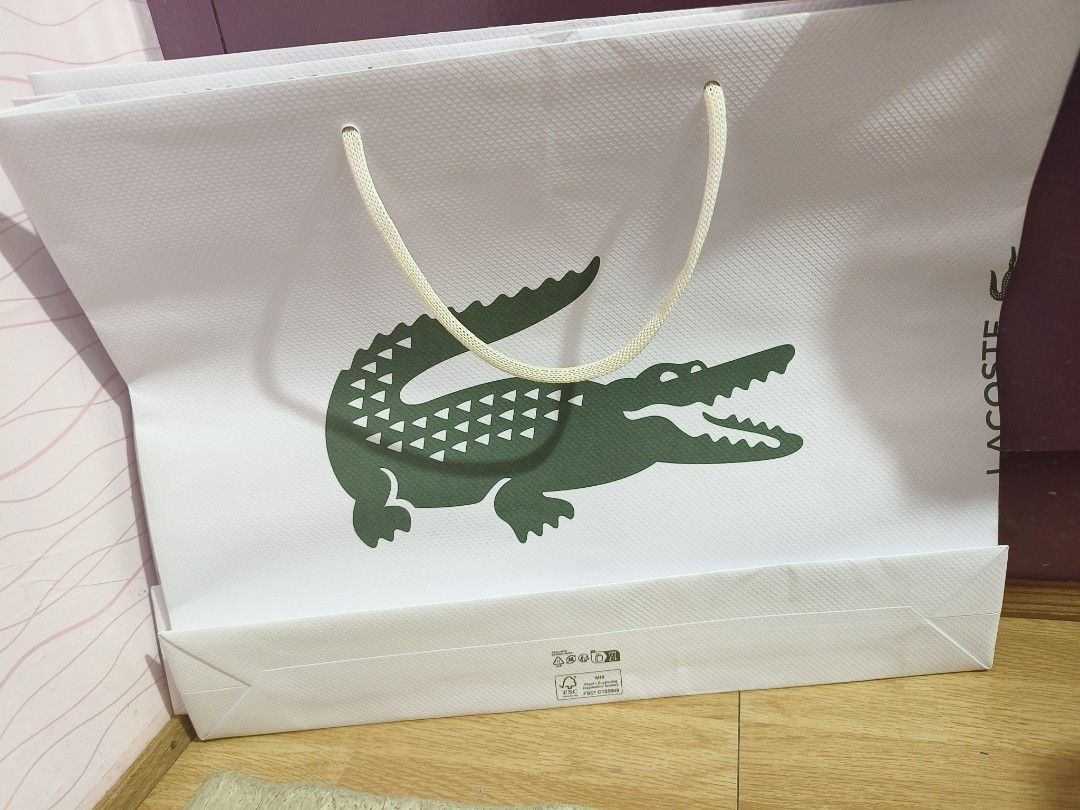 Lacoste paper bag Auth 2pcs (Category: Luxury Bags & Wallets) located in Paranaque City. Submitted by magagandakami07 (Listing ID 1323145520, Image 1). Description: take all 500 pesos Parañaque location.