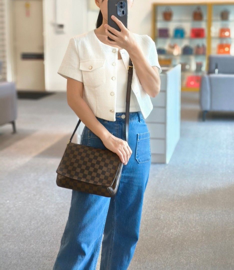 LV Musette Tango Damier Ebene Crossbody Bag, Luxury, Bags \u0026 Wallets on  Carousell