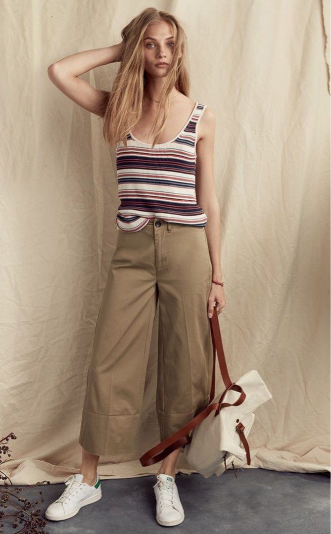 Madewell 26 Langford Wide Leg Crop Pants Women s Fashion Bottoms Other Bottoms on Carousell