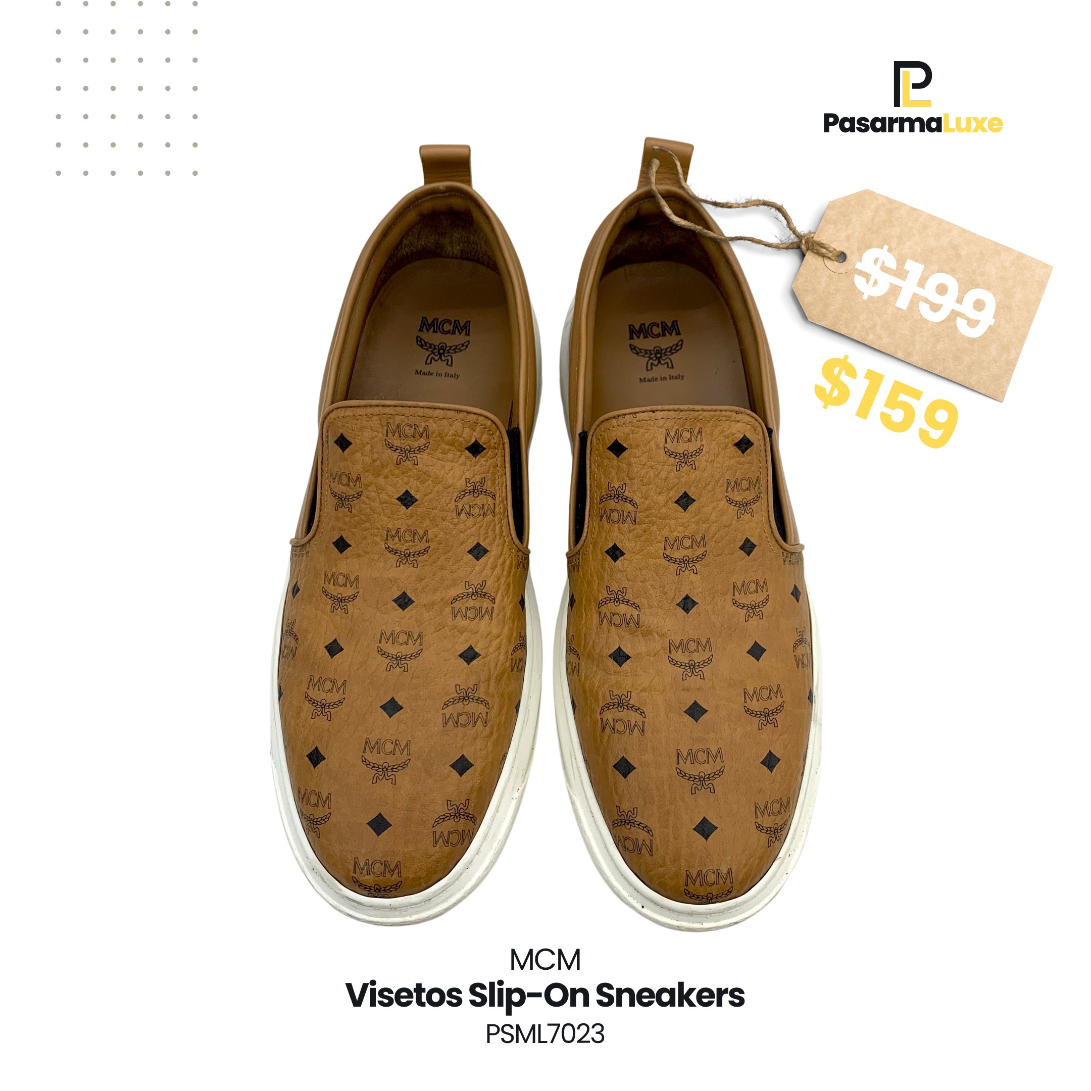 MCM Visetos Slip On Sneakers Size 44 Luxury Sneakers Footwear on Carousell
