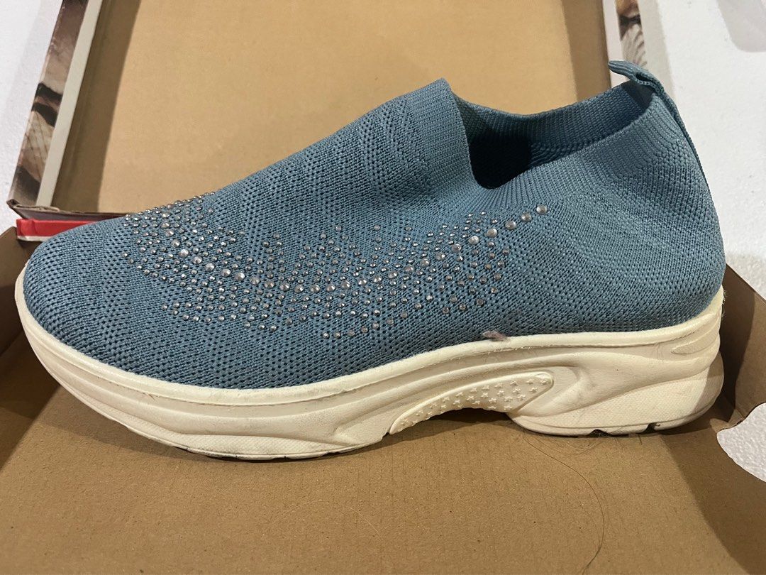 mendrez women s blue rhinestone shoes