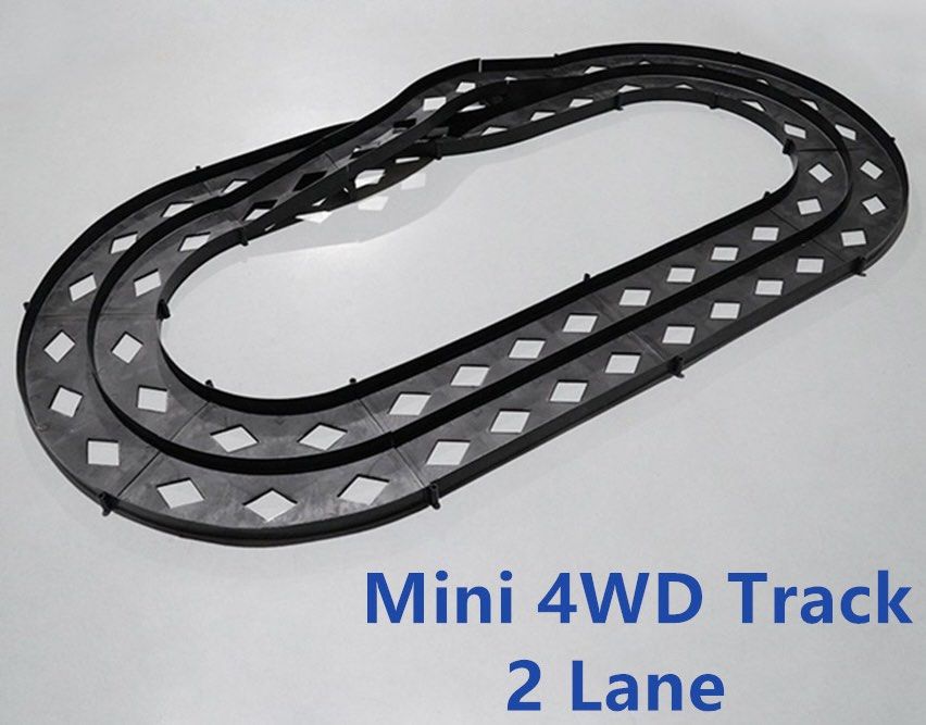 Mini 2WD two lane track, Hobbies & Toys, Toys & Games on Carousell