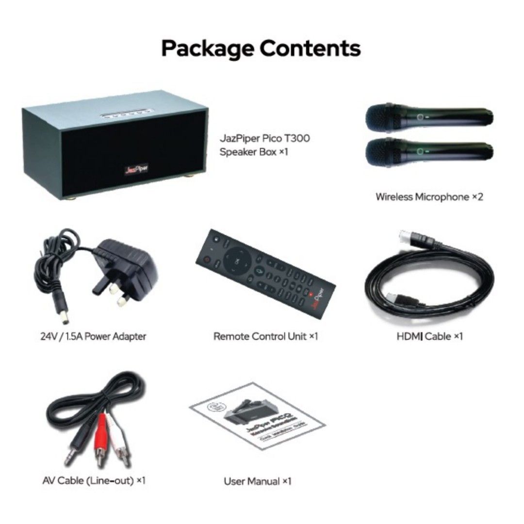 [NEW] JAZPIPER PICO T300 KARAOKE SPEAKER | 30W | NO SUBSCRIPTION ...