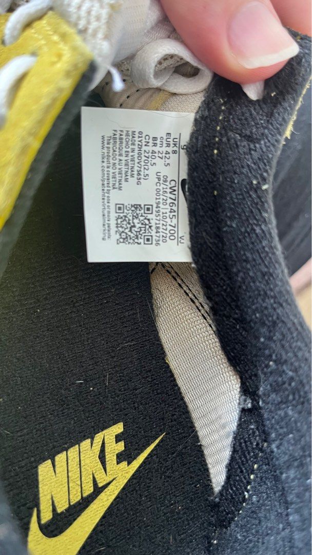 Nike yellow sneakers size 9 US 8 UK 42.5 EUR Men s Fashion Footwear Sneakers on Carousell