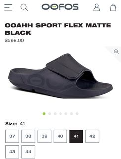 Oofos OOAHH Sport Flex Matte Black (EU 41)629776549034251113