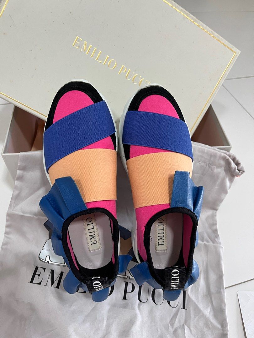 Original authentic Emilio pucci ruffled trainers sneakers shoes Women s Fashion Footwear Sneakers on Carousell