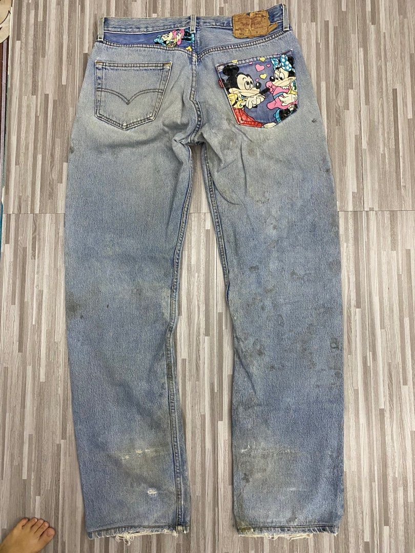 Original Levis 501 x Mickey Mouse jeans Men s Fashion Bottoms Jeans on Carousell