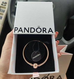 Pandora moments snakechain rose gold bracelet