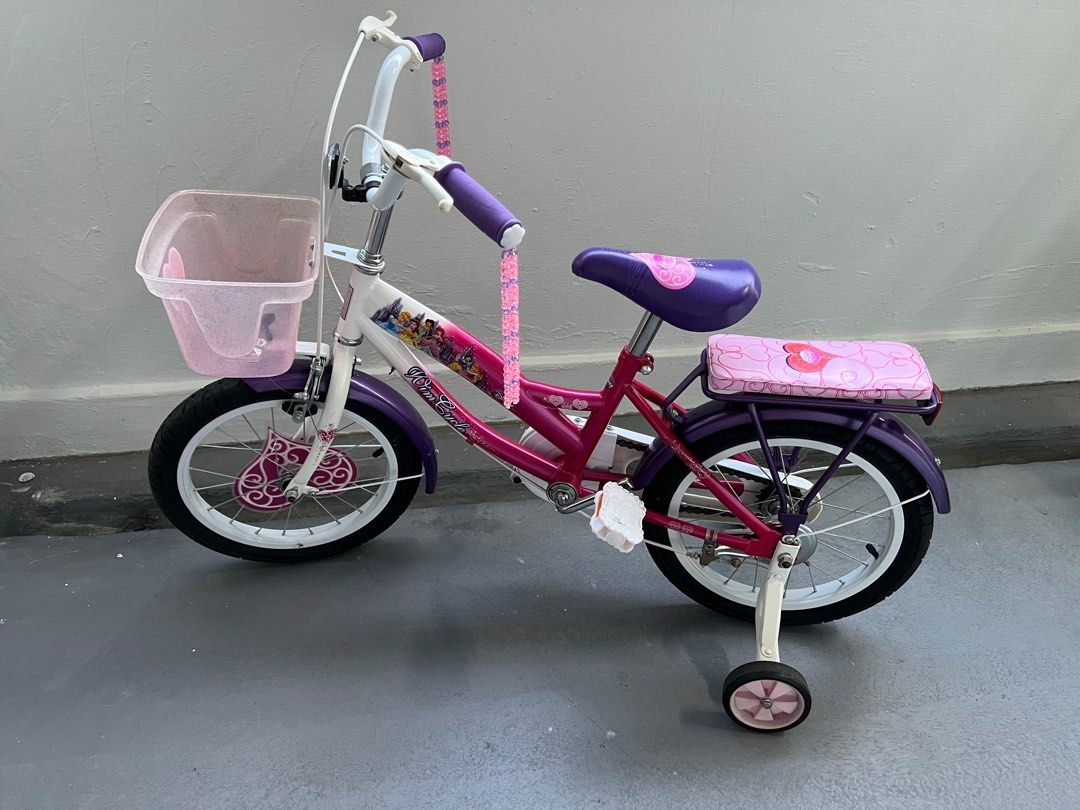 Princess Kids Bicycle with trainer wheels Sports Equipment Bicycles Parts Bicycles on Carousell